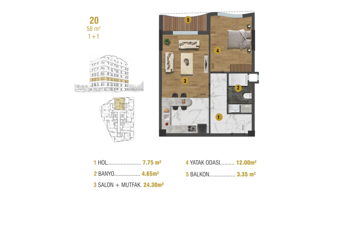 City Nest Kaleiçi Antalya - Apartments for sale in Antalya Kaleiçi