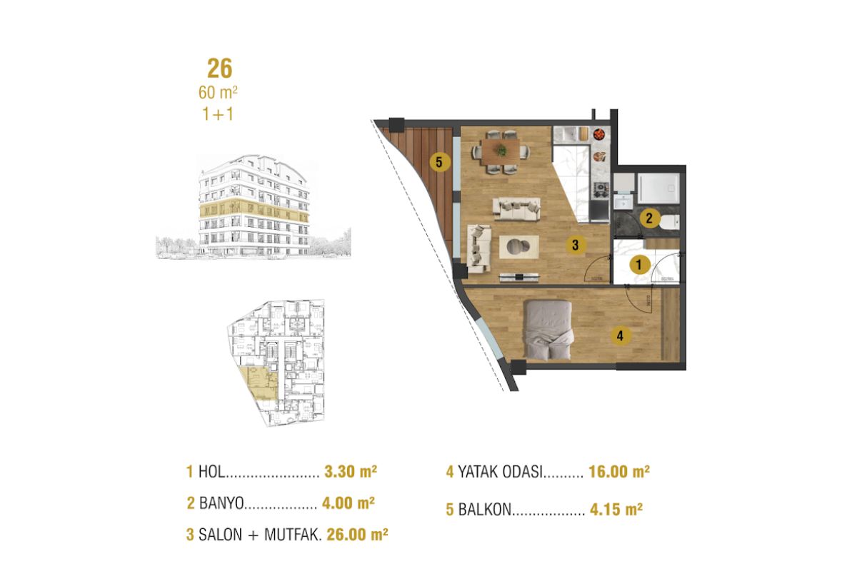 City Nest Kaleiçi Antalya - Apartments for sale in Antalya Kaleiçi