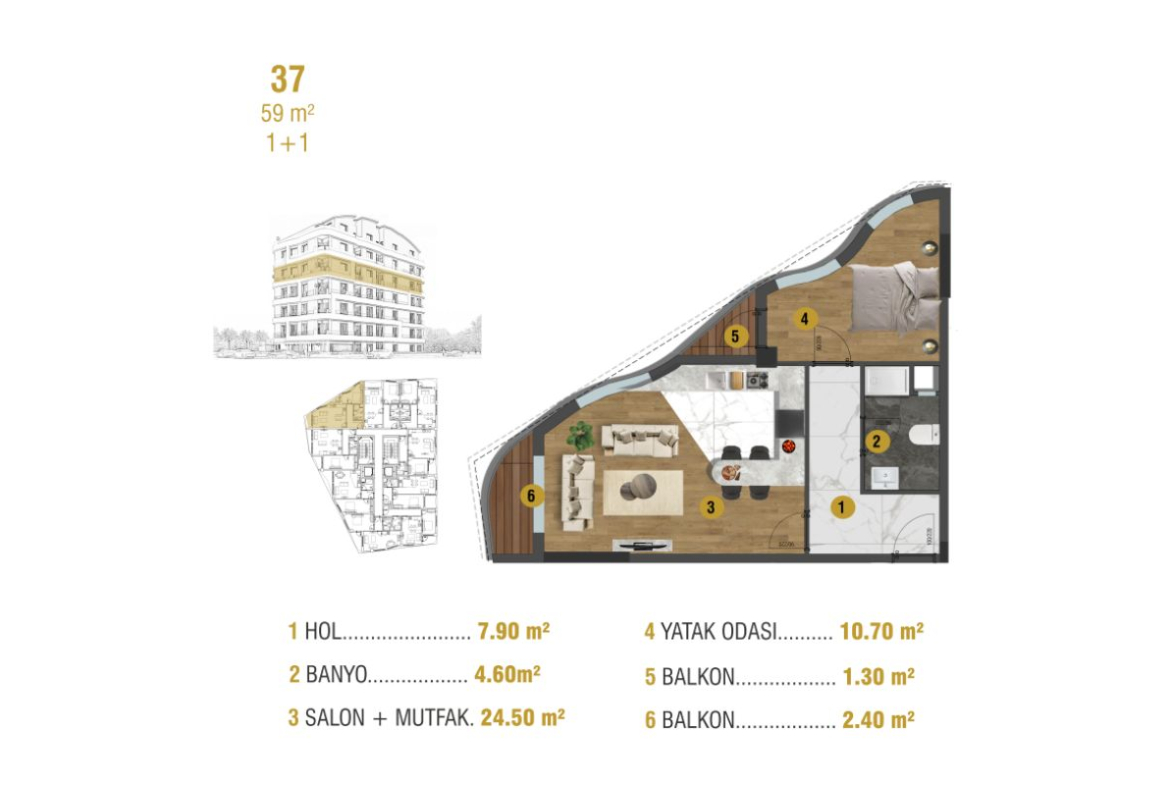 City Nest Kaleiçi Antalya - Apartments for sale in Antalya Kaleiçi