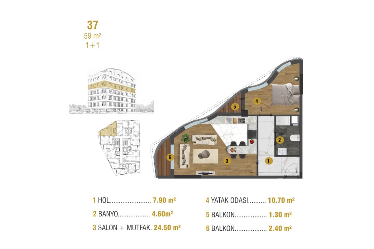 City Nest Kaleiçi Antalya - Apartments for sale in Antalya Kaleiçi