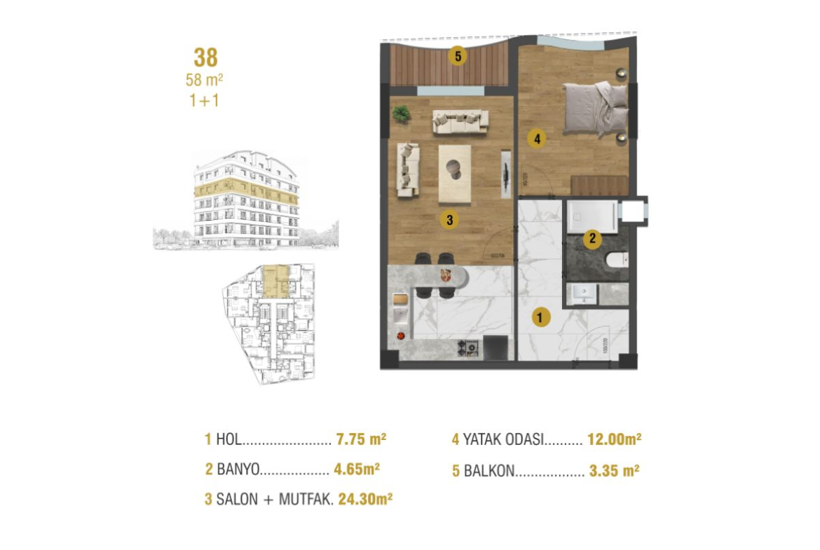 City Nest Kaleiçi Antalya - Apartments for sale in Antalya Kaleiçi