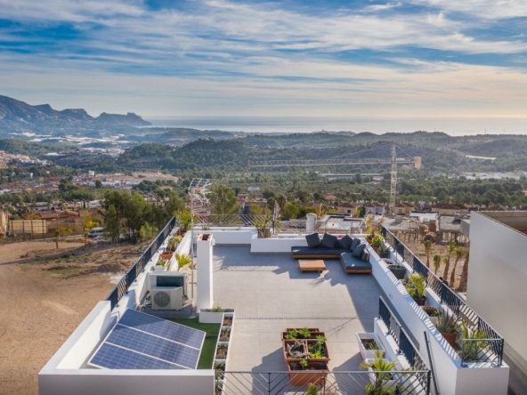 Polop Hills Villa modern detached homes for sale in Alicante Costa Blanca Spain.