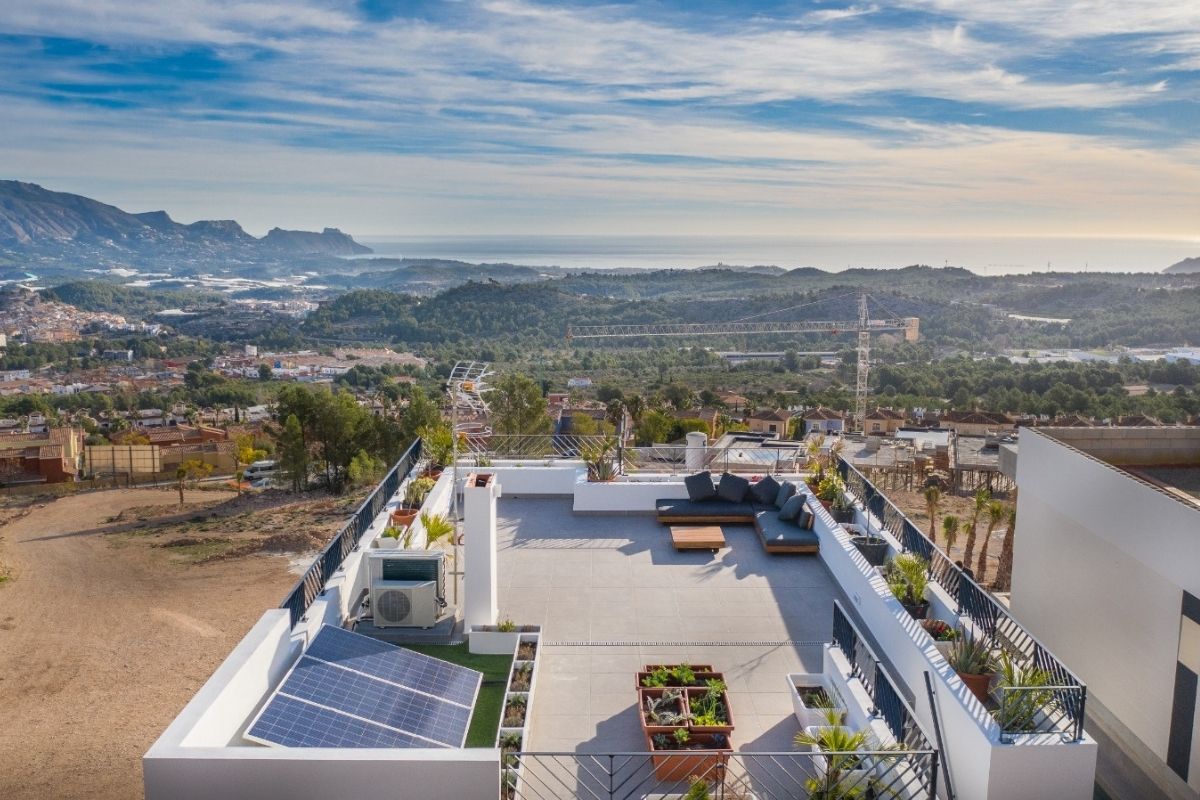 Polop Hills Villa modern detached homes for sale in Alicante Costa Blanca Spain.