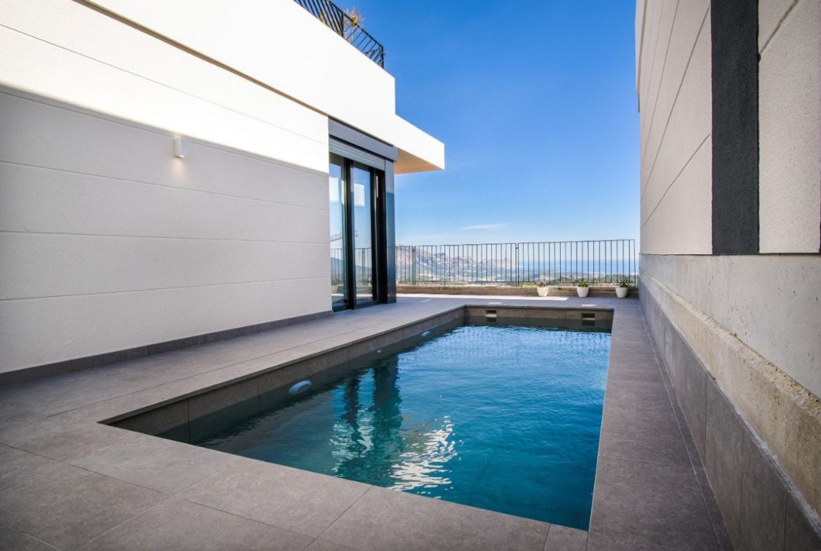 Polop Hills Villa modern detached homes for sale in Alicante Costa Blanca Spain.