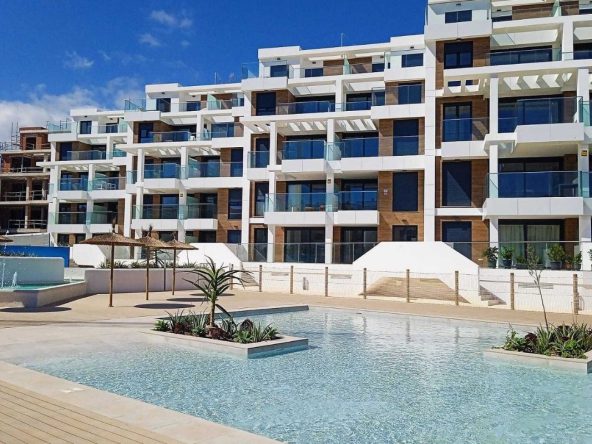 Beachfront apartments for sale in Denia Costa Blanca Spain with Mediterranean views.