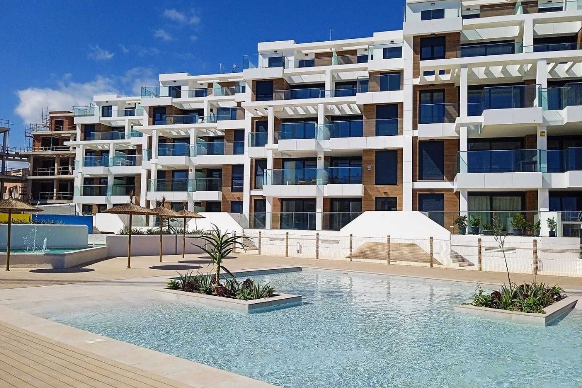 Beachfront apartments for sale in Denia Costa Blanca Spain with Mediterranean views.