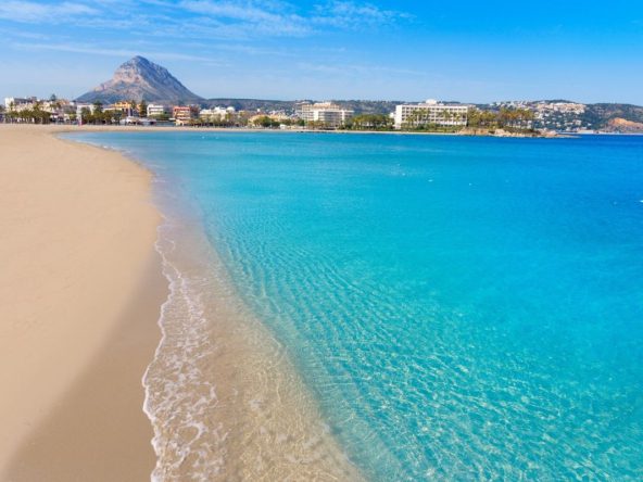Beachfront apartments for sale in Denia Costa Blanca Spain with Mediterranean views.