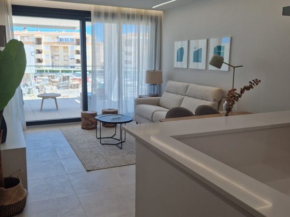 Beachfront apartments for sale in Denia Costa Blanca Spain with Mediterranean views.