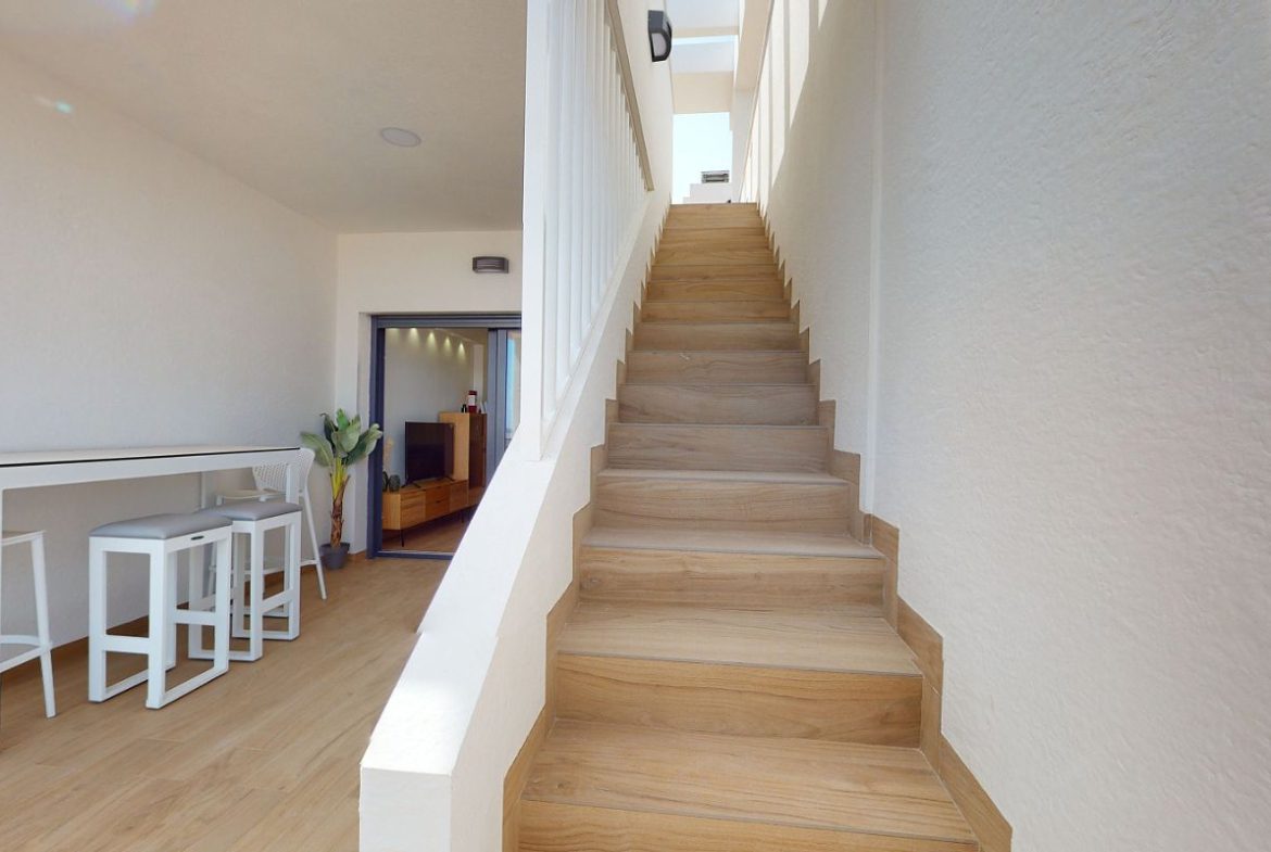 Luxury apartments for sale in Alicante with modern design, spacious interiors, and Mediterranean lifestyle – exterior, interior, and floor plan views