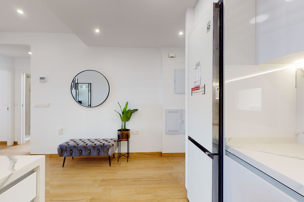 Luxury apartments for sale in Alicante with modern design, spacious interiors, and Mediterranean lifestyle – exterior, interior, and floor plan views