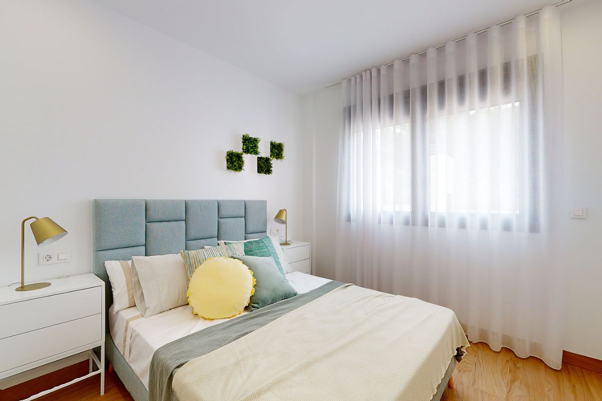 Luxury apartments for sale in Alicante with modern design, spacious interiors, and Mediterranean lifestyle – exterior, interior, and floor plan views