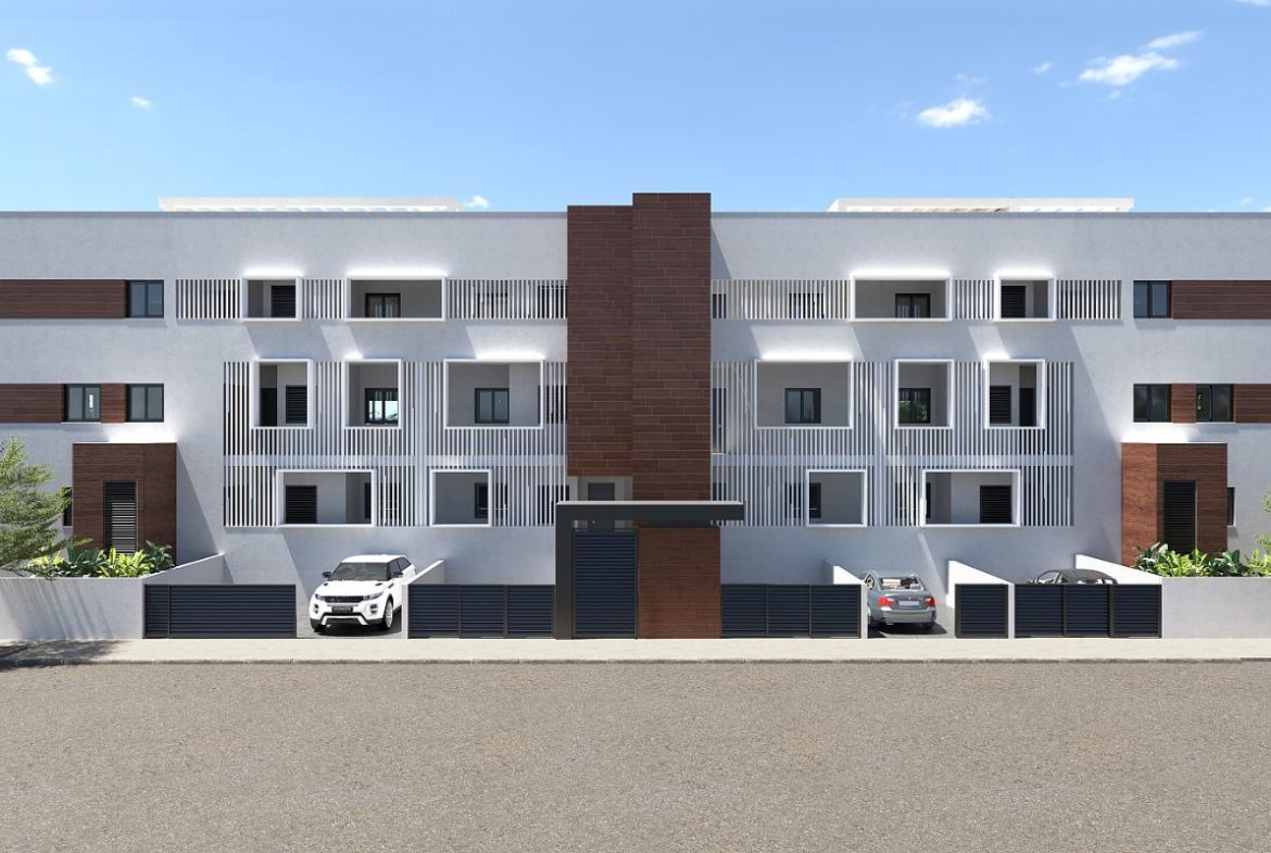 Modern duplex apartments in Alicante with rooftop terraces, garden patios, and beachside living – exterior, interior, and layout views.