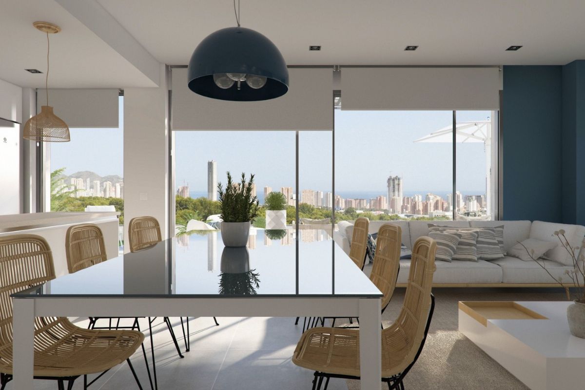 Luxury penthouses for sale in Alicante with private pools, spacious terraces, and panoramic Mediterranean views – interior, exterior, and layout visuals.