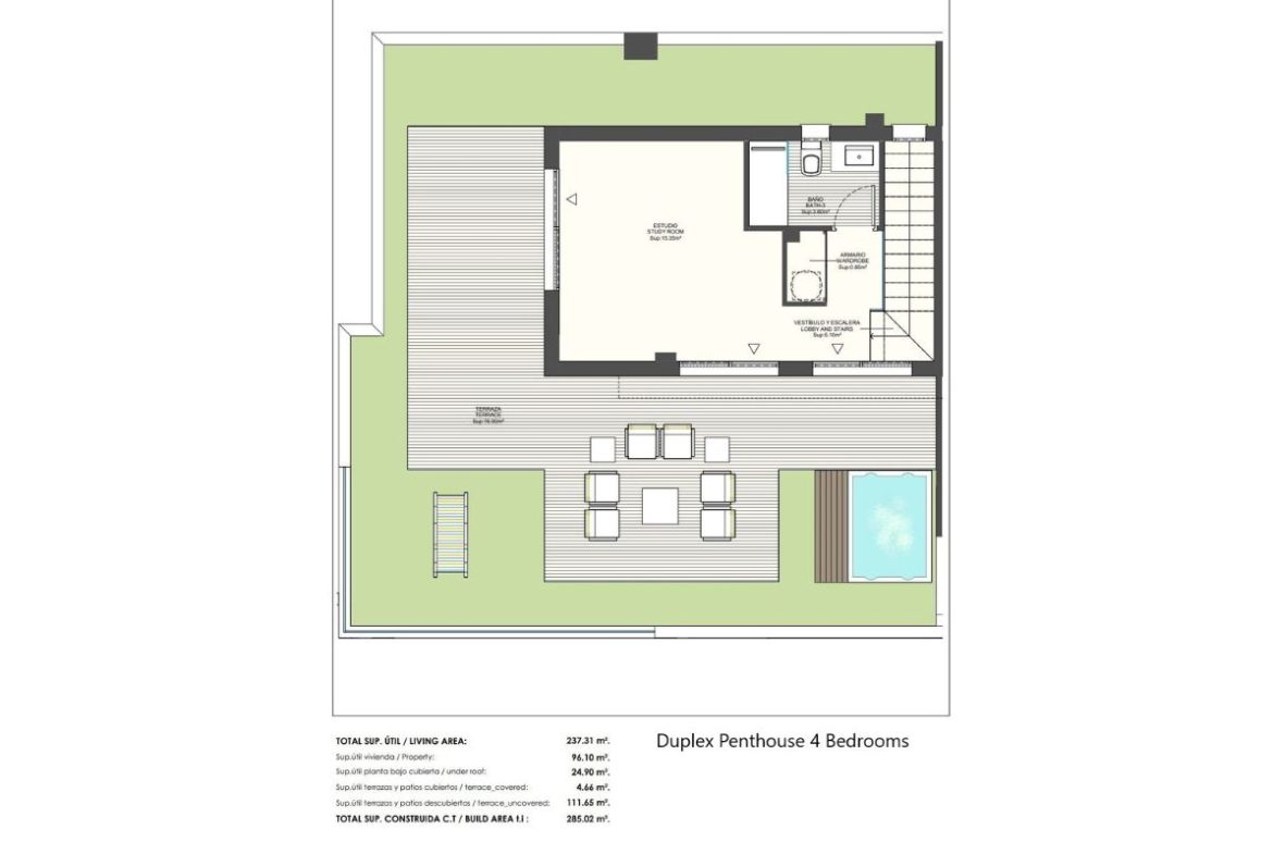 Luxury penthouses for sale in Alicante with private pools, spacious terraces, and panoramic Mediterranean views – interior, exterior, and layout visuals.