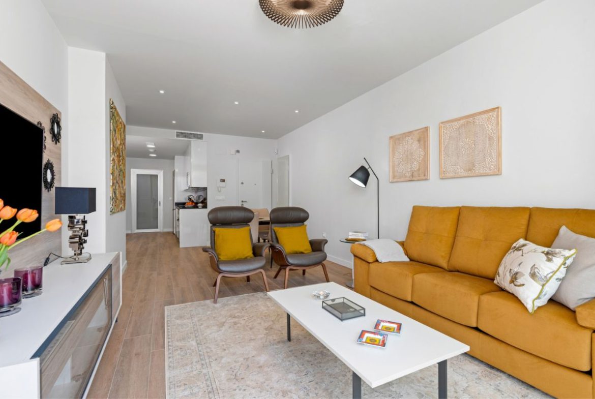 Stylish apartments for sale in Alicante near golf courses and beaches, featuring modern interiors, panoramic balconies, and Mediterranean lifestyle views.
