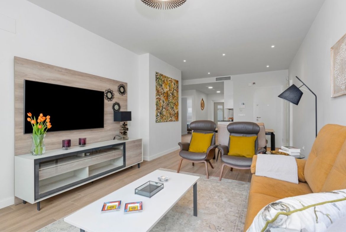 Stylish apartments for sale in Alicante near golf courses and beaches, featuring modern interiors, panoramic balconies, and Mediterranean lifestyle views.