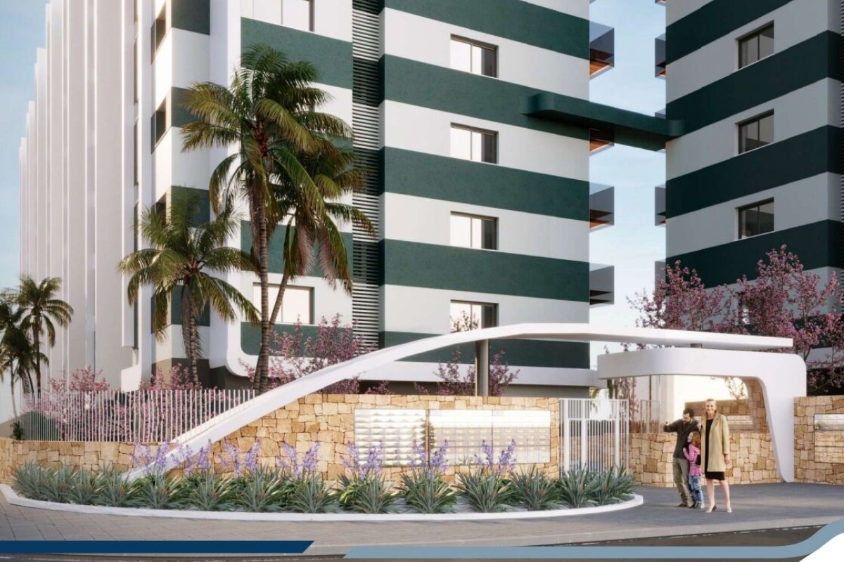 Elegant sea view apartments for sale in Costa Blanca with beach access, modern design, and communal pools.
