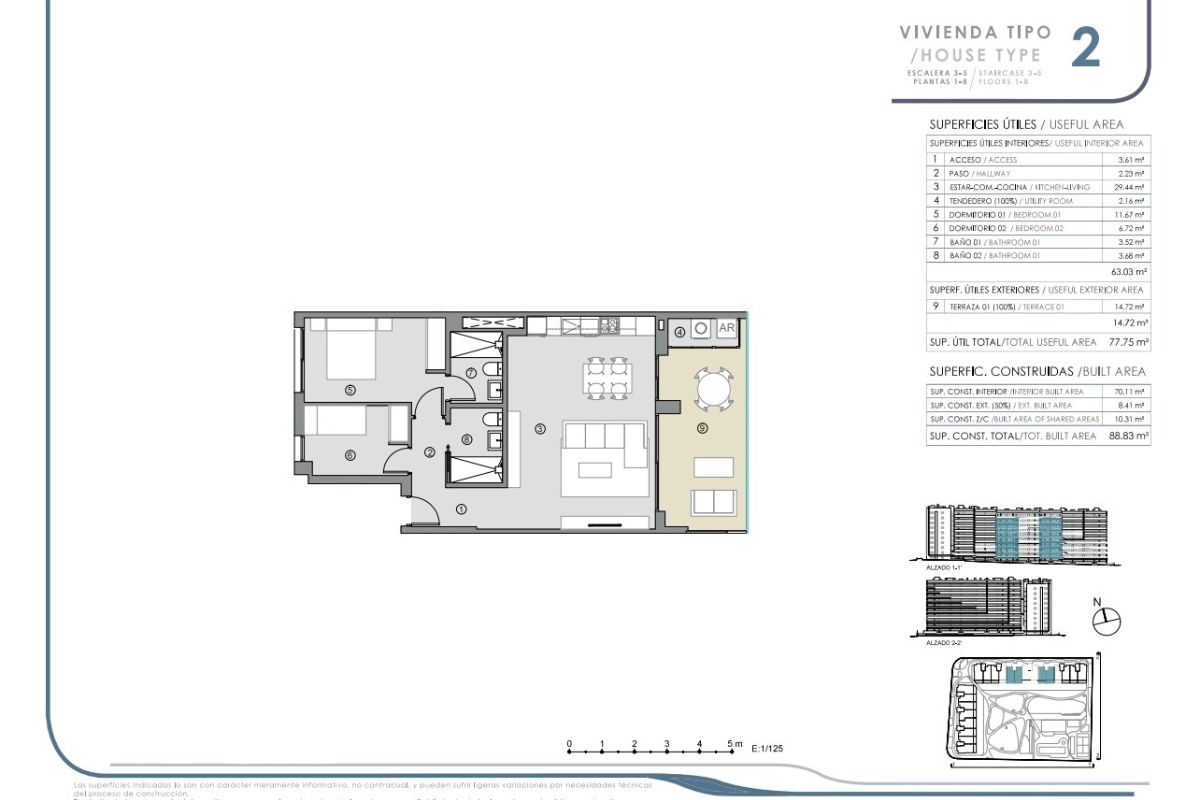 Elegant sea view apartments for sale in Costa Blanca with beach access, modern design, and communal pools.