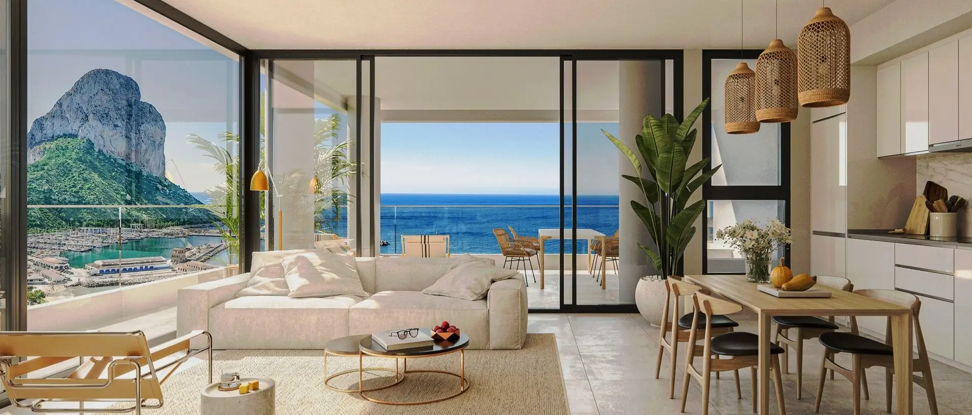 Mediterranean view from a Spanish property – ideal for real estate investment in Spain