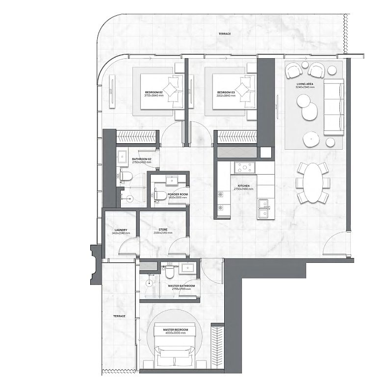 Residences Dubai luxury apartments in Trade Center with Burj Khalifa views