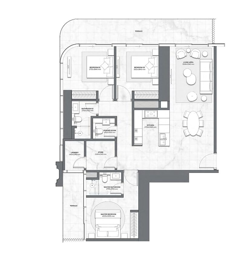 Residences Dubai luxury apartments in Trade Center with Burj Khalifa views
