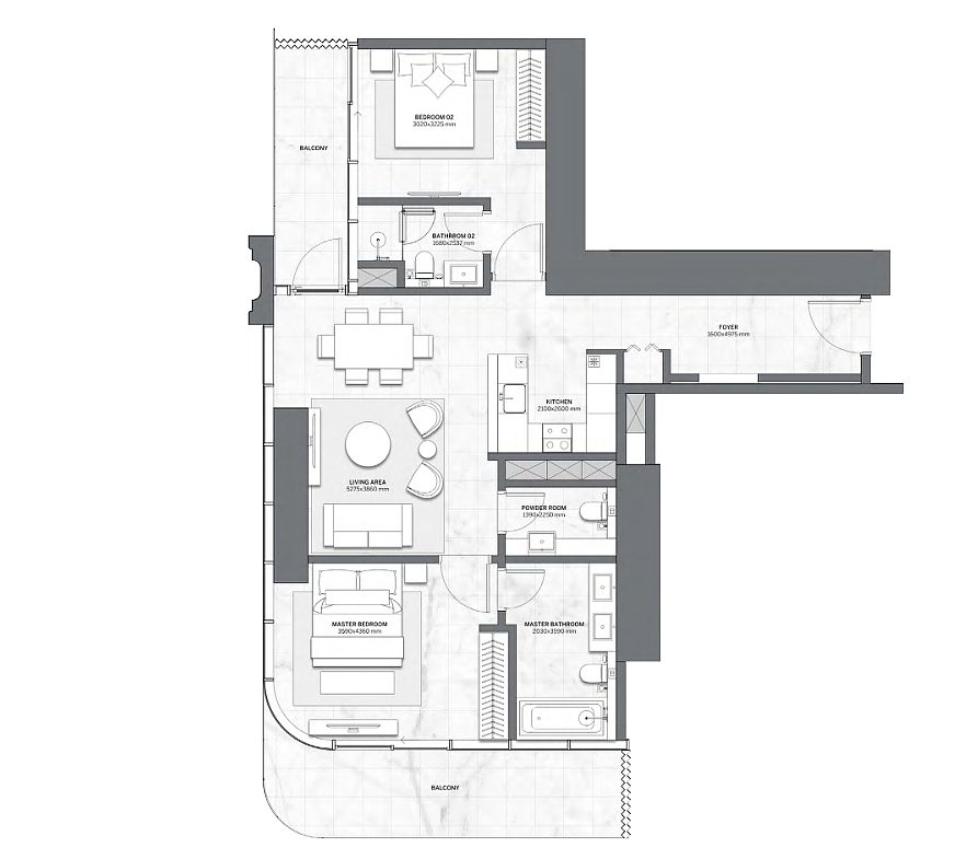 Residences Dubai luxury apartments in Trade Center with Burj Khalifa views