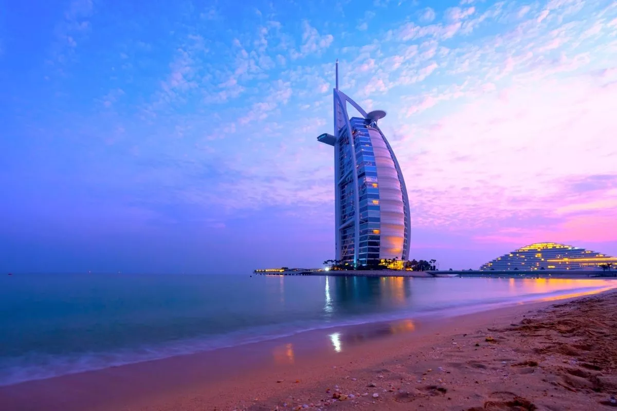 Luxury real estate skyline in Dubai Marina and Downtown, representing high-end property investments.